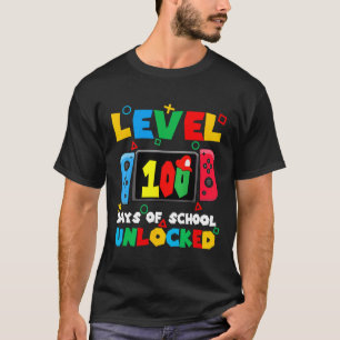 Camiseta Control De Juegos Nivel 100 Días De Escuela Desblo