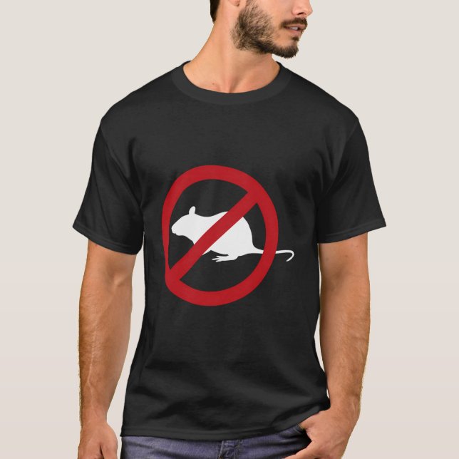 Camiseta Control de plagas Rat Rótulo Gag Gift No Ratas Per (Anverso)