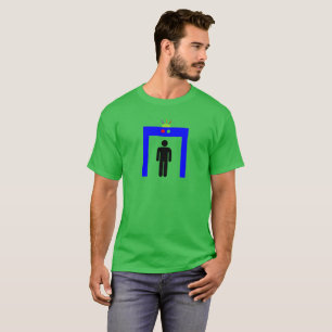 Camiseta control de seguridad de detección metalizado de ae