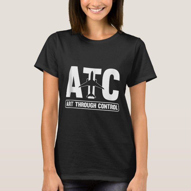 Camiseta Control de tráfico aéreo Controlador de vuelo ATC (Anverso)