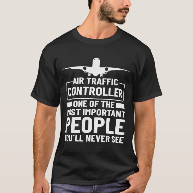 Camiseta Control de tráfico ATC Modo de aviación Contenedor (Anverso)