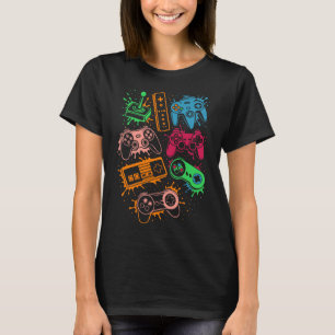 Camiseta Control de videojuegos retro Splash de juego