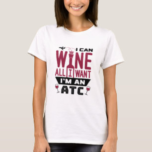 Camiseta Control del controlador de tránsito aéreo Vino d