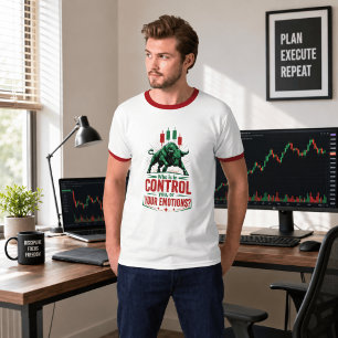 Camiseta Controla Tus Emociones Toro Mentalidad de Trading 