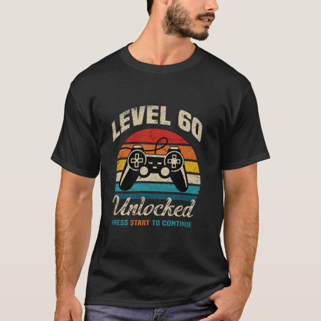 Camiseta Controlador 60 Unlocked Funny Video Gamer 60t (Anverso)