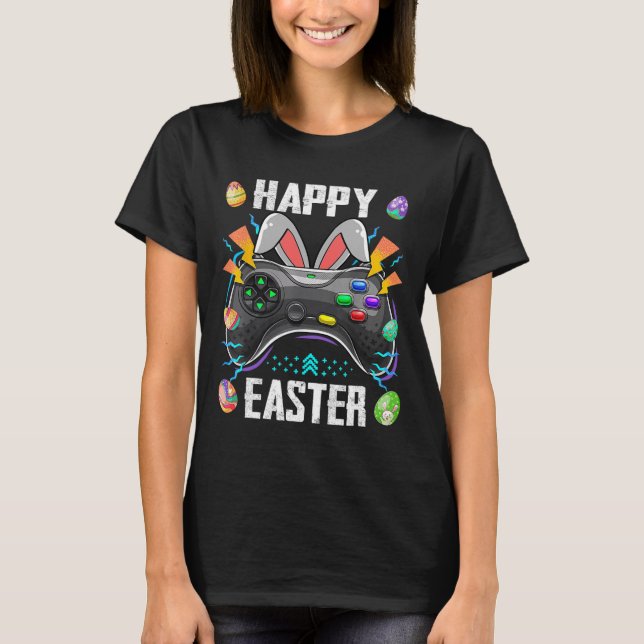 Camiseta Controlador Con Bunny Ears Funny Easter Video Game (Anverso)