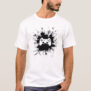 Camiseta Controlador de arte de videojuegos Paint Splatter 