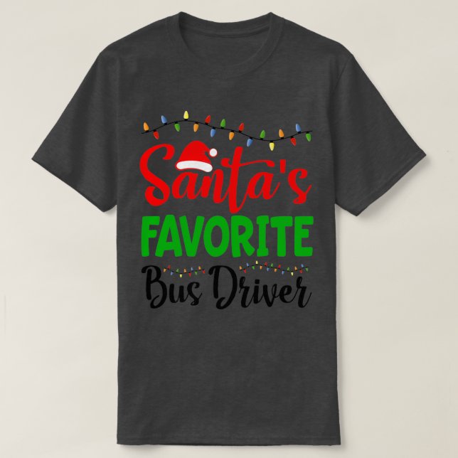 Camiseta Controlador de bus favorito de Santas (Diseño del anverso)