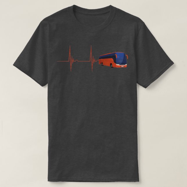 Camiseta Controlador de bus Heartbeat EKG Pulse Bus Lover 2 (Diseño del anverso)