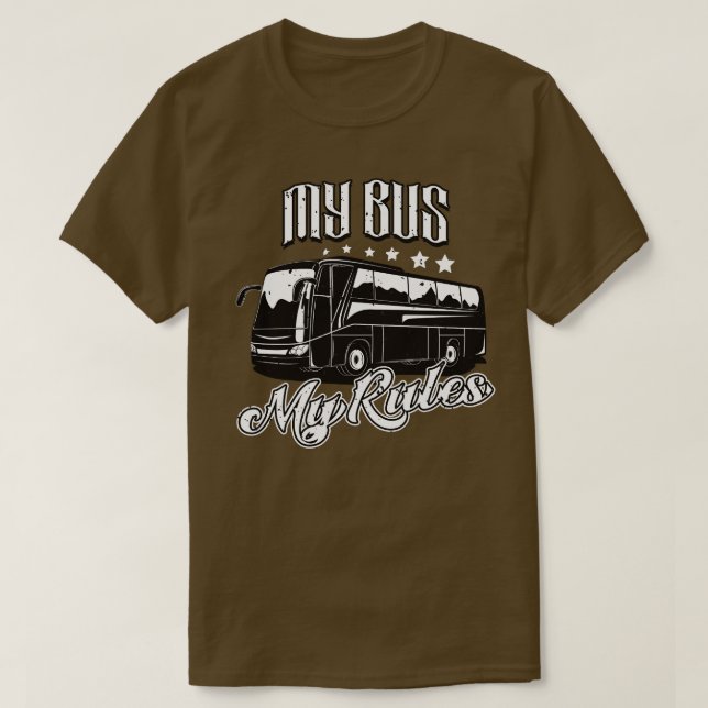 Camiseta Controlador de bus Mi bus Mis reglas (Diseño del anverso)