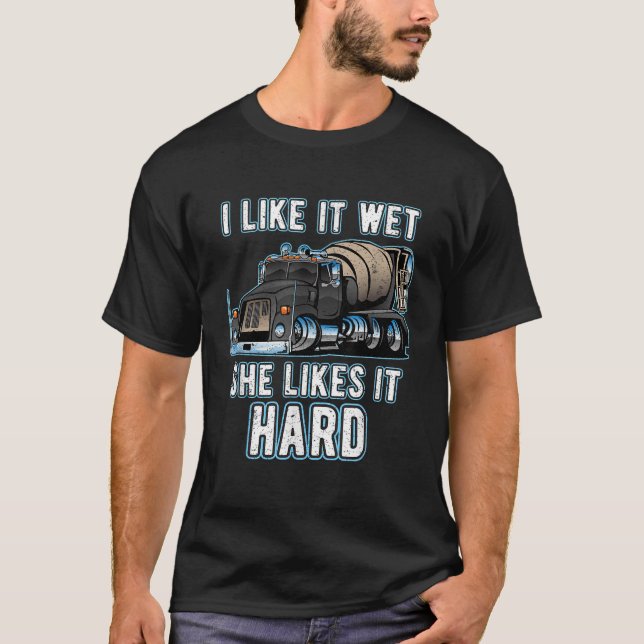 Camiseta Controlador de camión mezclador de cemento de mezc (Anverso)