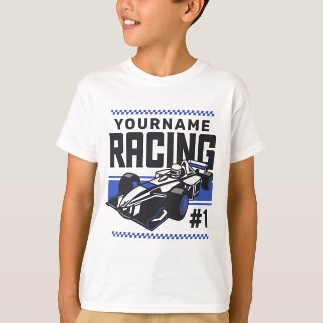 Camiseta Controlador de coche de carreras rápidas personali (Anverso)