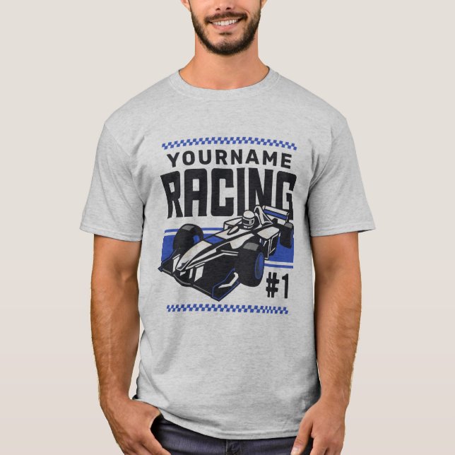 Camiseta Controlador de coche de carreras rápidas personali (Anverso)