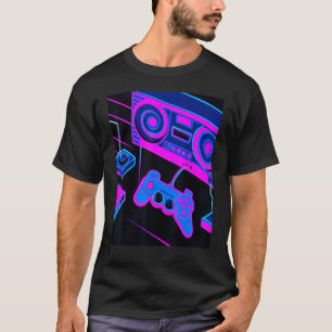 Camiseta Controlador de consola de juegos estético de vapor