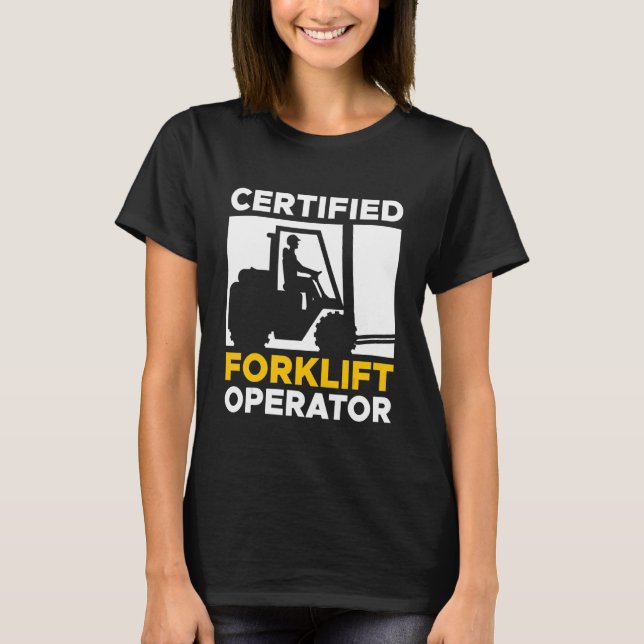 Camiseta Controlador de elevación de horquilla del operador (Anverso)