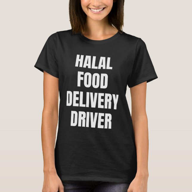 Camiseta Controlador De Entrega De Alimentos Halal Simple E (Anverso)