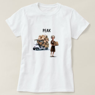 Camiseta Controlador de entrega de dama jubilada