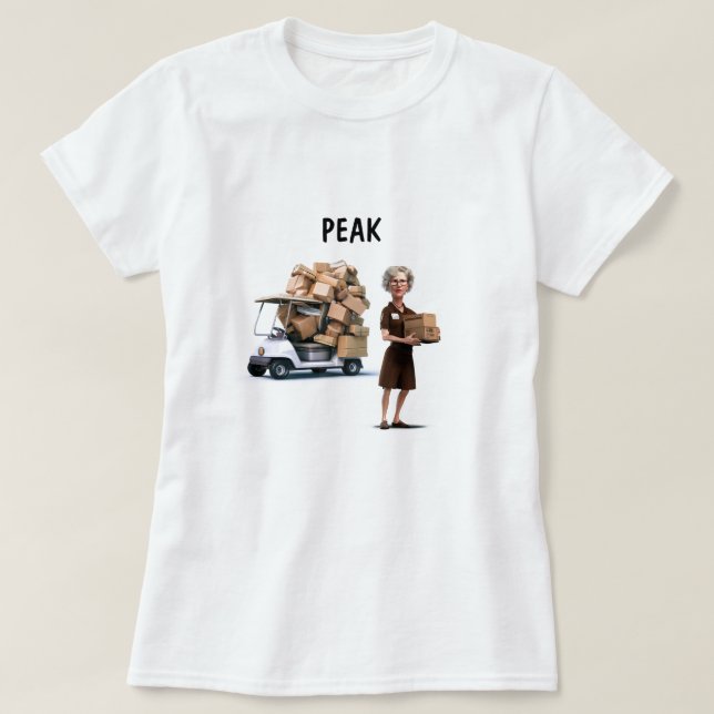 Camiseta Controlador de entrega de dama jubilada (Diseño del anverso)