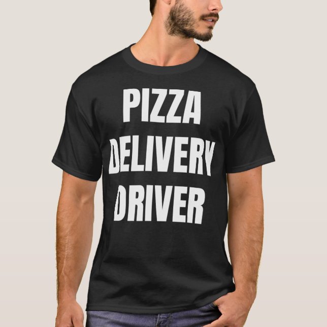 Camiseta Controlador De Entrega De Pizza Simple En Negrita  (Anverso)