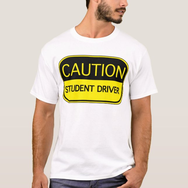 Camiseta Controlador de estudiante de precaución (Anverso)