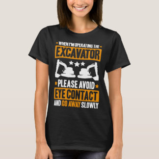 Camiseta Controlador de excavador Evitar Equipo pesado de c