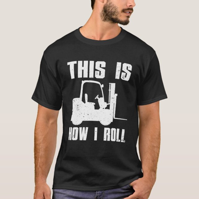 Camiseta Controlador De Forklift Gracioso Para Hombres Homb (Anverso)