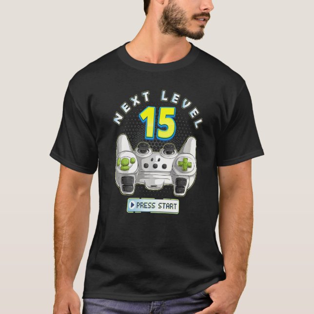 Camiseta Controlador de juego 15º cumpleaños de siguiente n (Anverso)