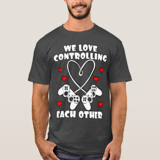 Camiseta Controlador de Juego Corazones Relación de Juego V