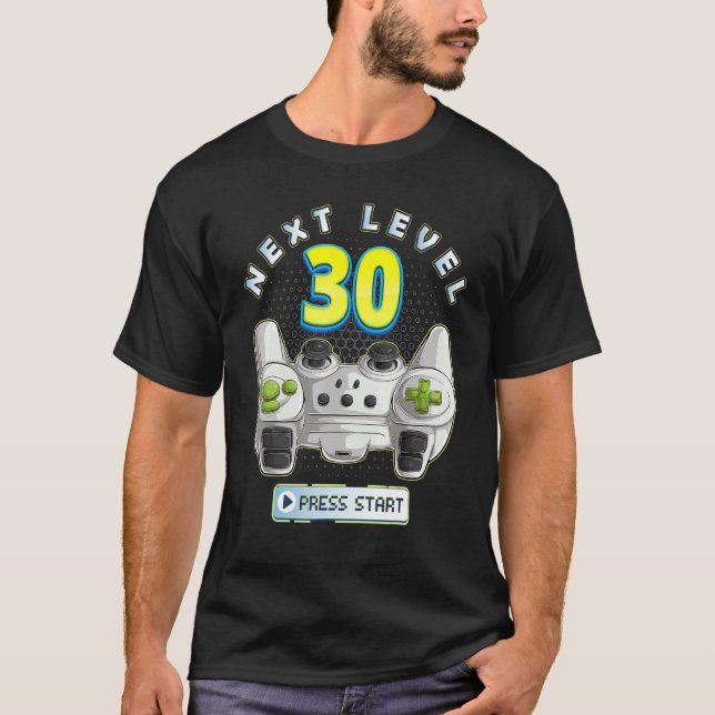Camiseta Controlador de juego de 30 cumpleaños de siguiente (Anverso)