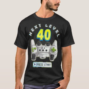 Camiseta Controlador de juego de 40 cumpleaños al siguiente