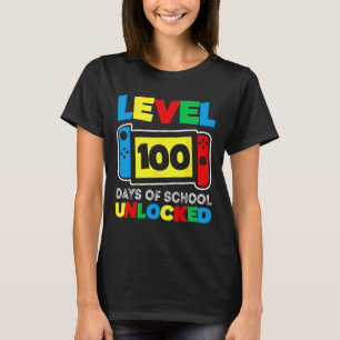 Camiseta Controlador de juego nivel 100 días de escuela com
