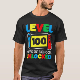 Camiseta Controlador de juego nivel 100 días de escuela com