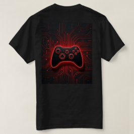 Camiseta Controlador de juego Red Neon placa de circuito ci