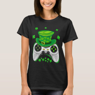 Camiseta Controlador de Juego Shamrock Gamer Día de San Pat