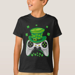 Camiseta Controlador de juego Shamrock Gamer St Patricks Da