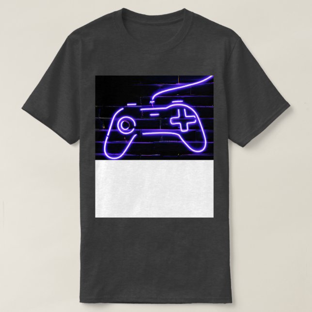 Camiseta Controlador de juegos de neón para 2 (Diseño del anverso)