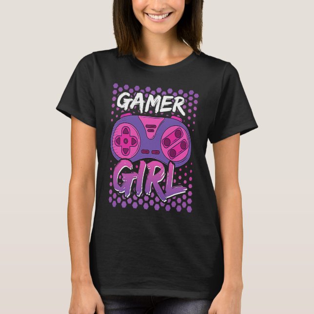 Camiseta Controlador de juegos de video de Chica para mujer (Anverso)