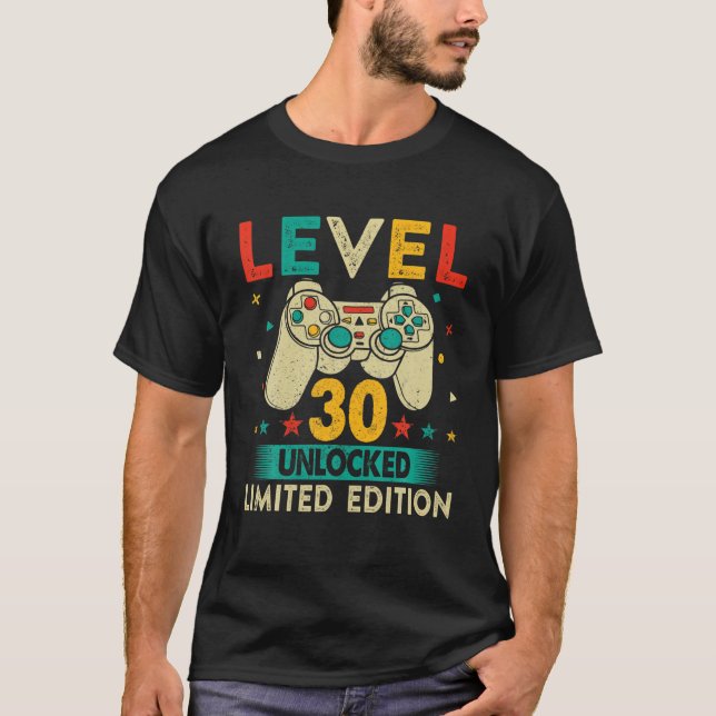 Camiseta Controlador de juegos desbloqueado de nivel 30 Reg (Anverso)