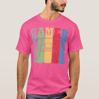 CAMISETA CONTROLADOR DE JUEGOS PARA GAMER COLOR RETRO AÑOS
