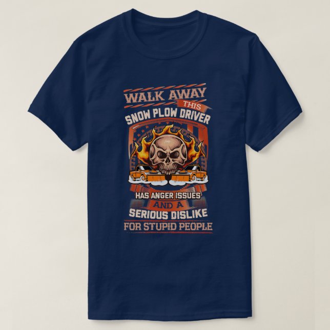 Camiseta Controlador de la nieve sarcástica 2 (Diseño del anverso)