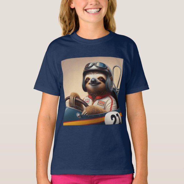 Camiseta Controlador de racecar Sloth (Anverso)