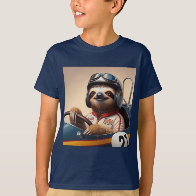 Camiseta Controlador de racecar Sloth (Anverso)