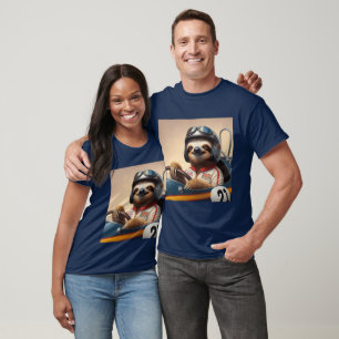 Camiseta Controlador de racecar Sloth