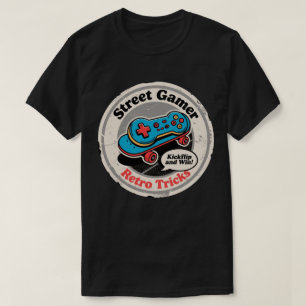 Camiseta Controlador de Skate Trucos Retro Street Gamer