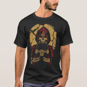 Camiseta Controlador de Skeleton Skateboard Oscuro