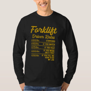 Camiseta Controlador de tarifas del operador de elevación d