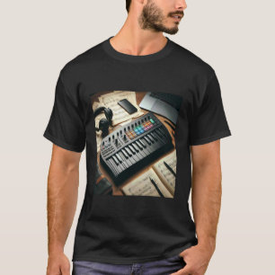 Camiseta Controlador de teclado MIDI - Sintetizador Retro