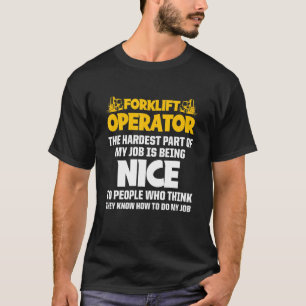 Camiseta Controlador de trabajo del operador de elevación d