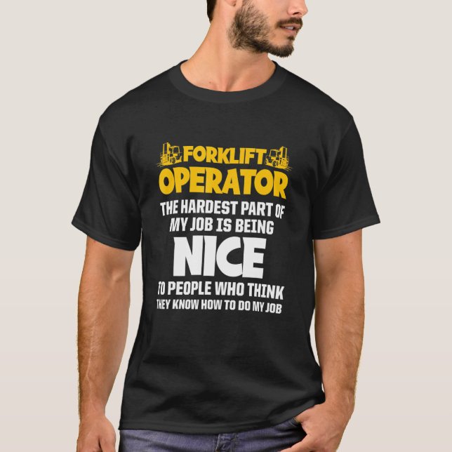 Camiseta Controlador de trabajo del operador de elevación d (Anverso)