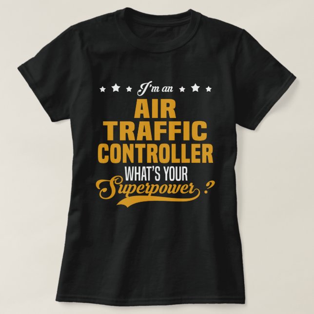 Camiseta Controlador de tráfico aéreo (Diseño del anverso)